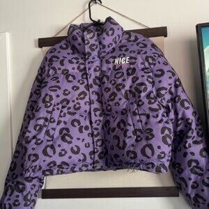 Women's Purple Puffer Jacket